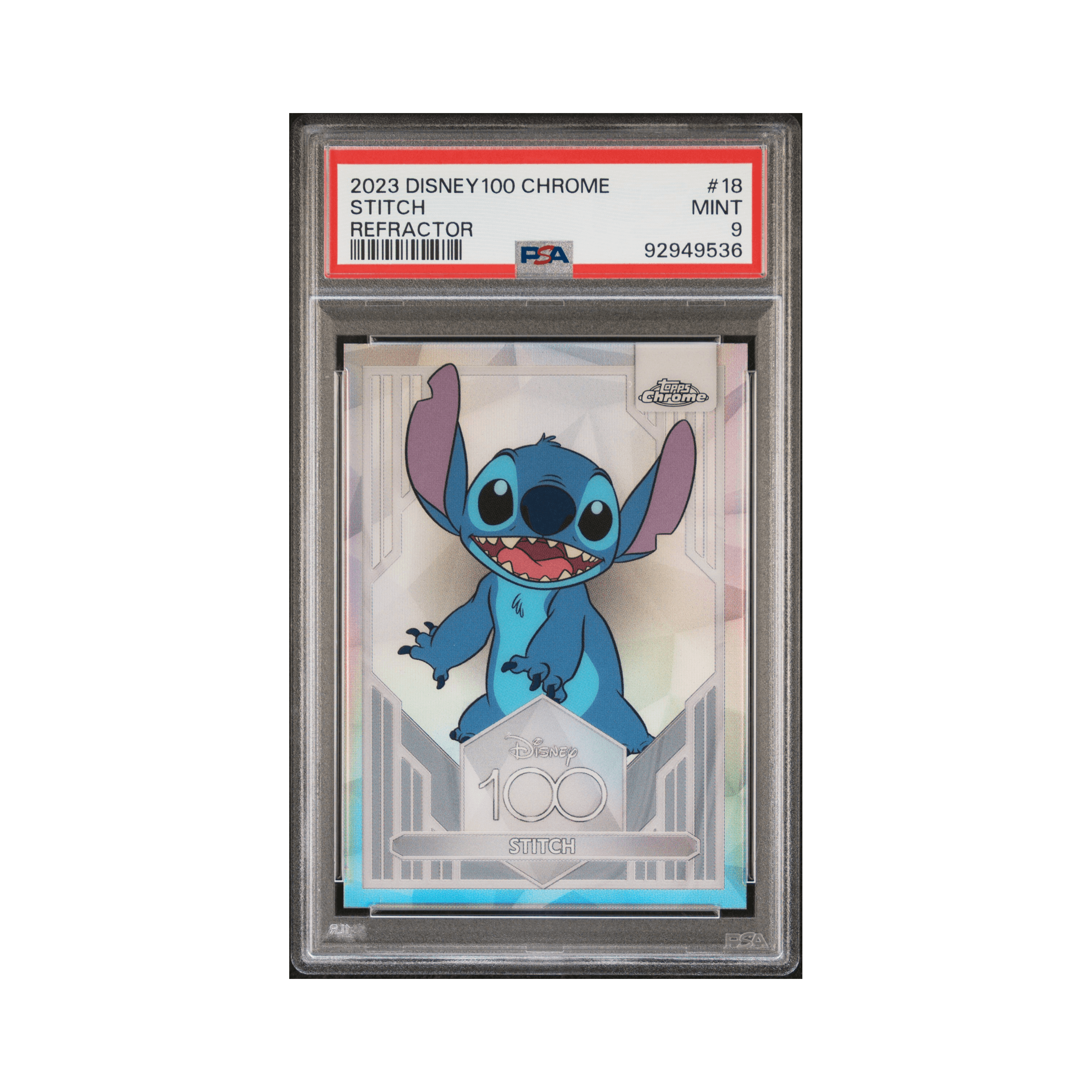 2023 TOPPS CHROME DISNEY100 #18 STITCH REFRACTOR