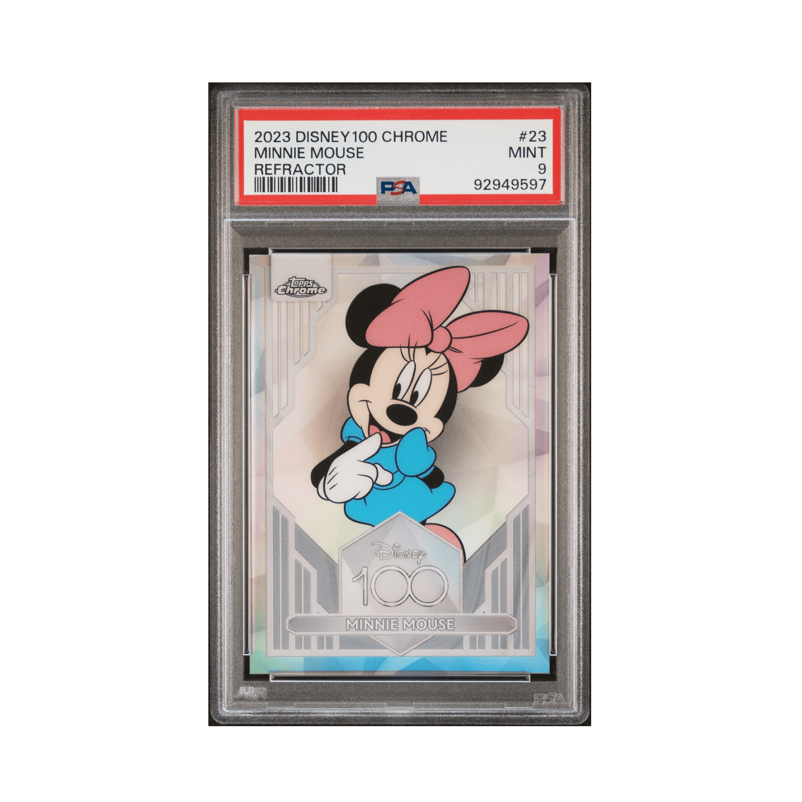 2023 TOPPS CHROME DISNEY100 #23 MINNIE MOUSE REFRACTOR