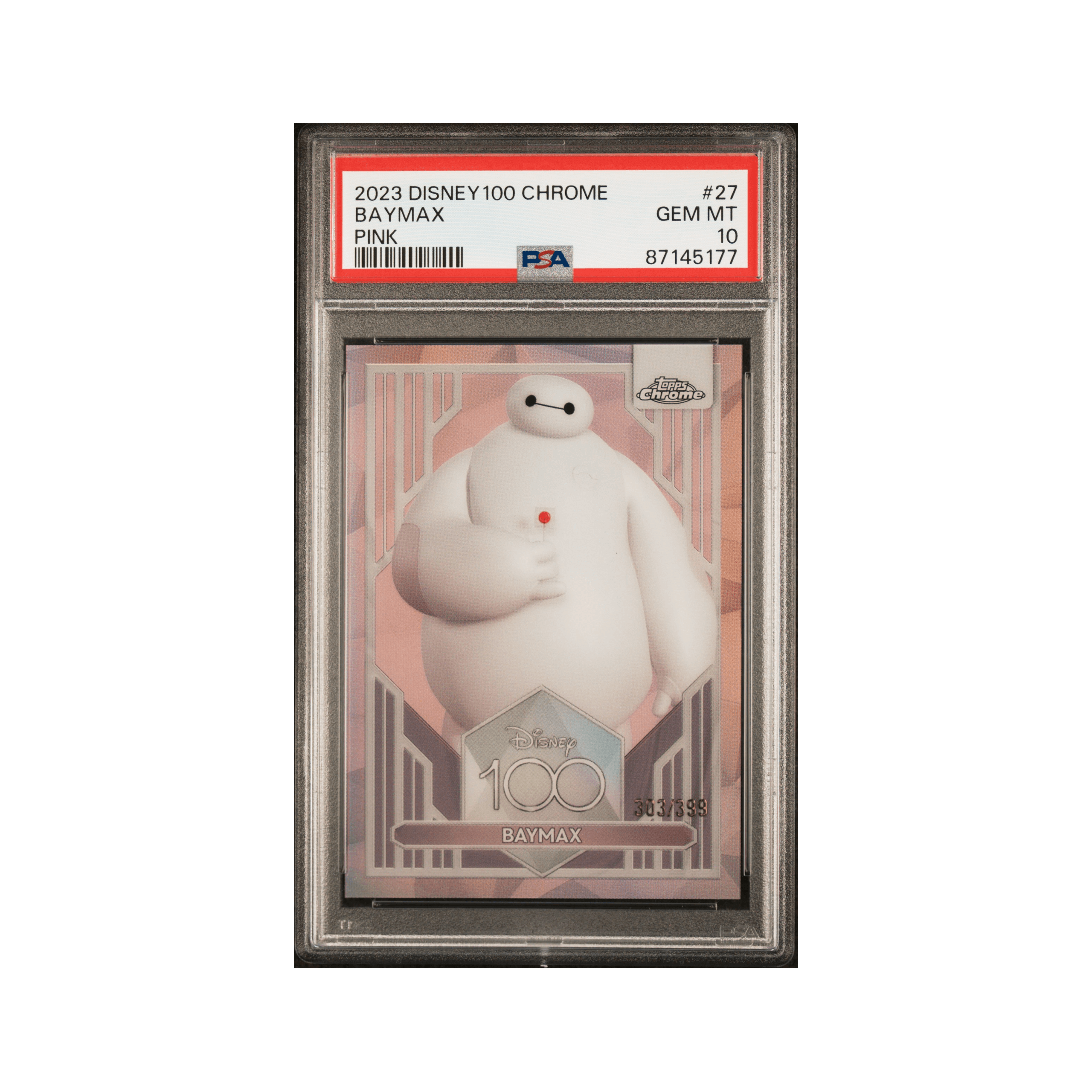 2023 TOPPS CHROME DISNEY100 #27 BAYMAX PINK REFRACTOR