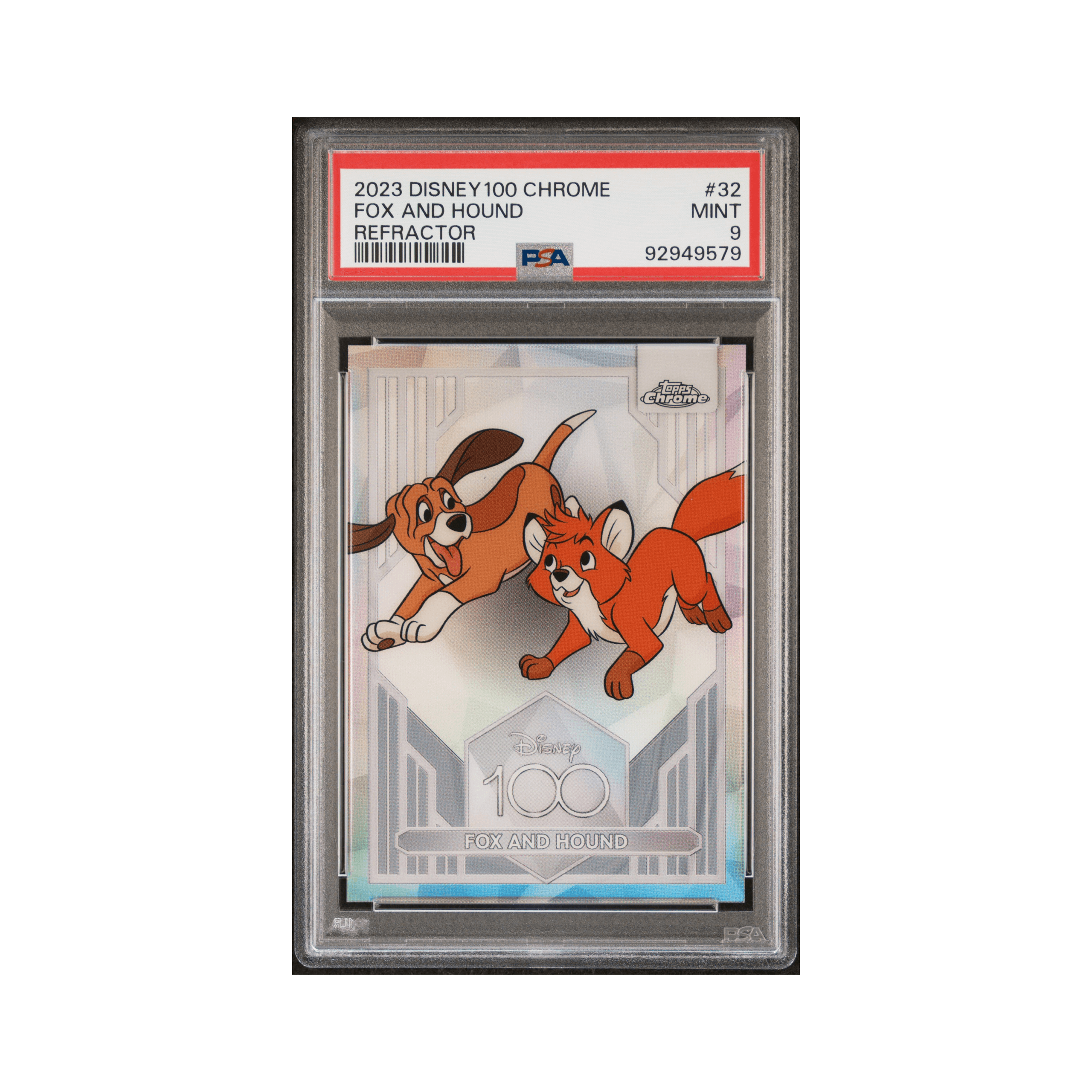 2023 TOPPS CHROME DISNEY100 #32 FOX AND HOUND REFRACTOR