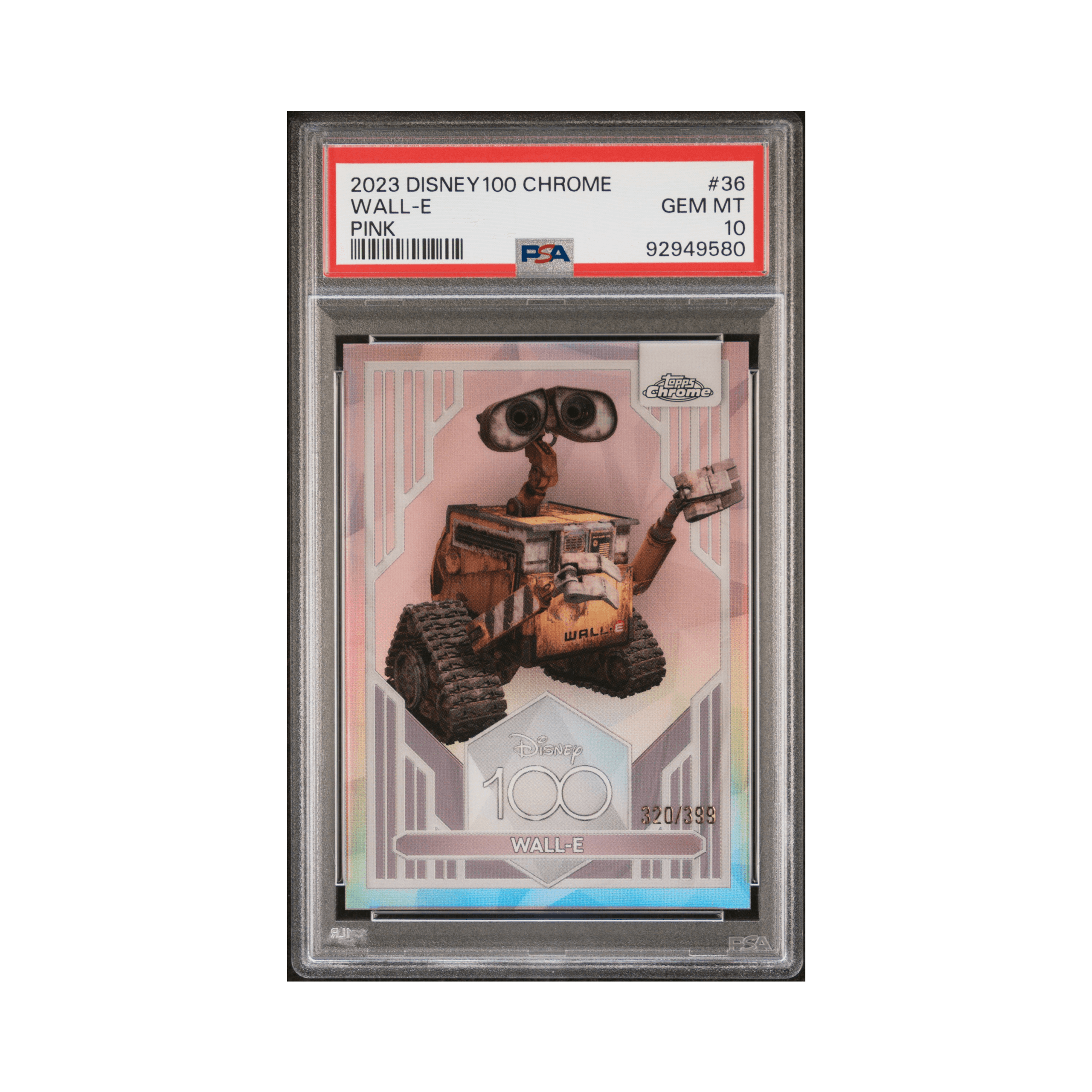 2023 TOPPS CHROME DISNEY100 #36 WALL-E PINK REFRACTOR