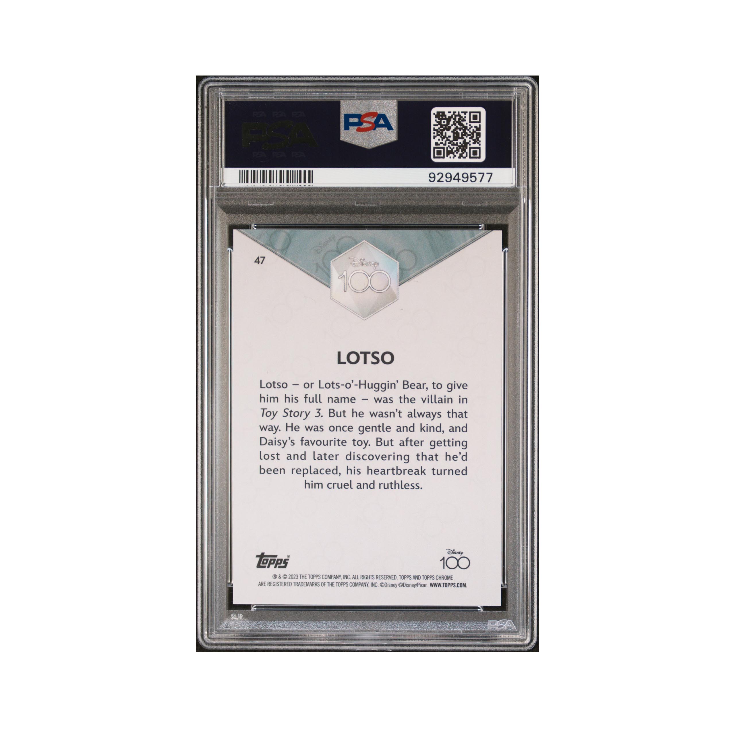 2023 TOPPS CHROME DISNEY100 #47 LOTSO PURPLE REFRACTOR