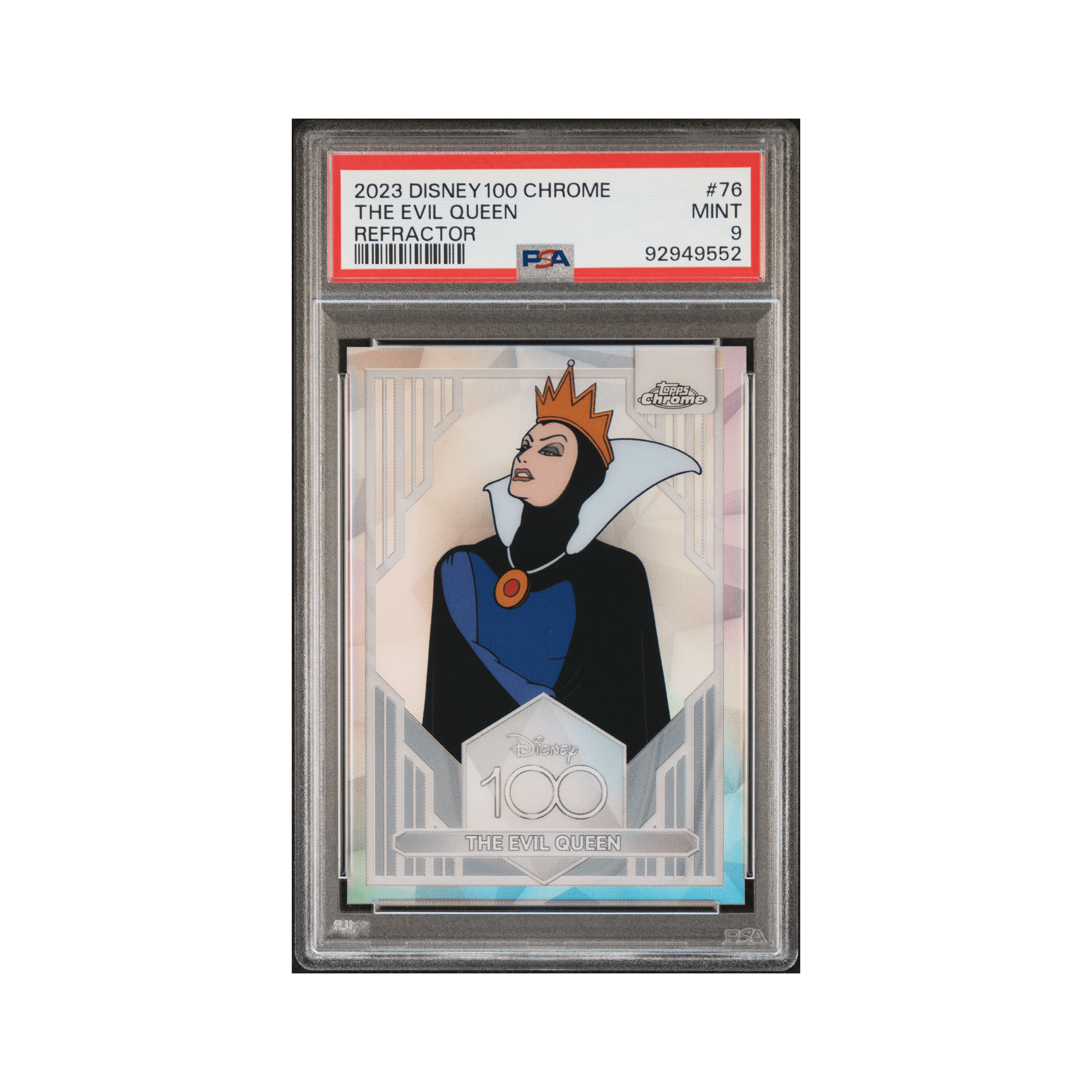 2023 TOPPS CHROME DISNEY100 #76 THE EVIL QUEEN REFRACTOR