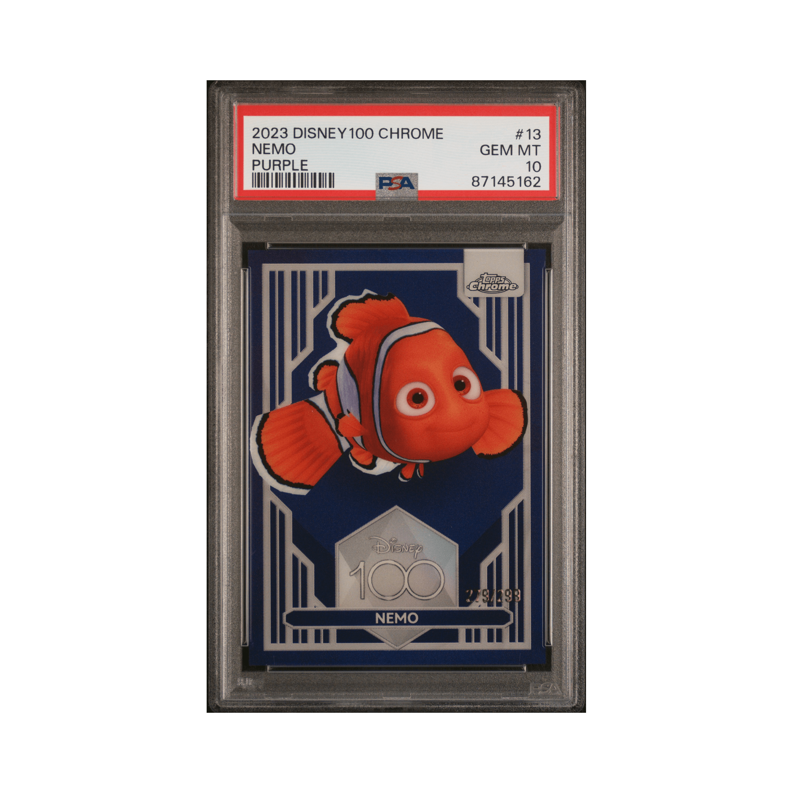 2023 TOPPS CHROME DISNEY100 #13 NEMO PURPLE REFRACTOR