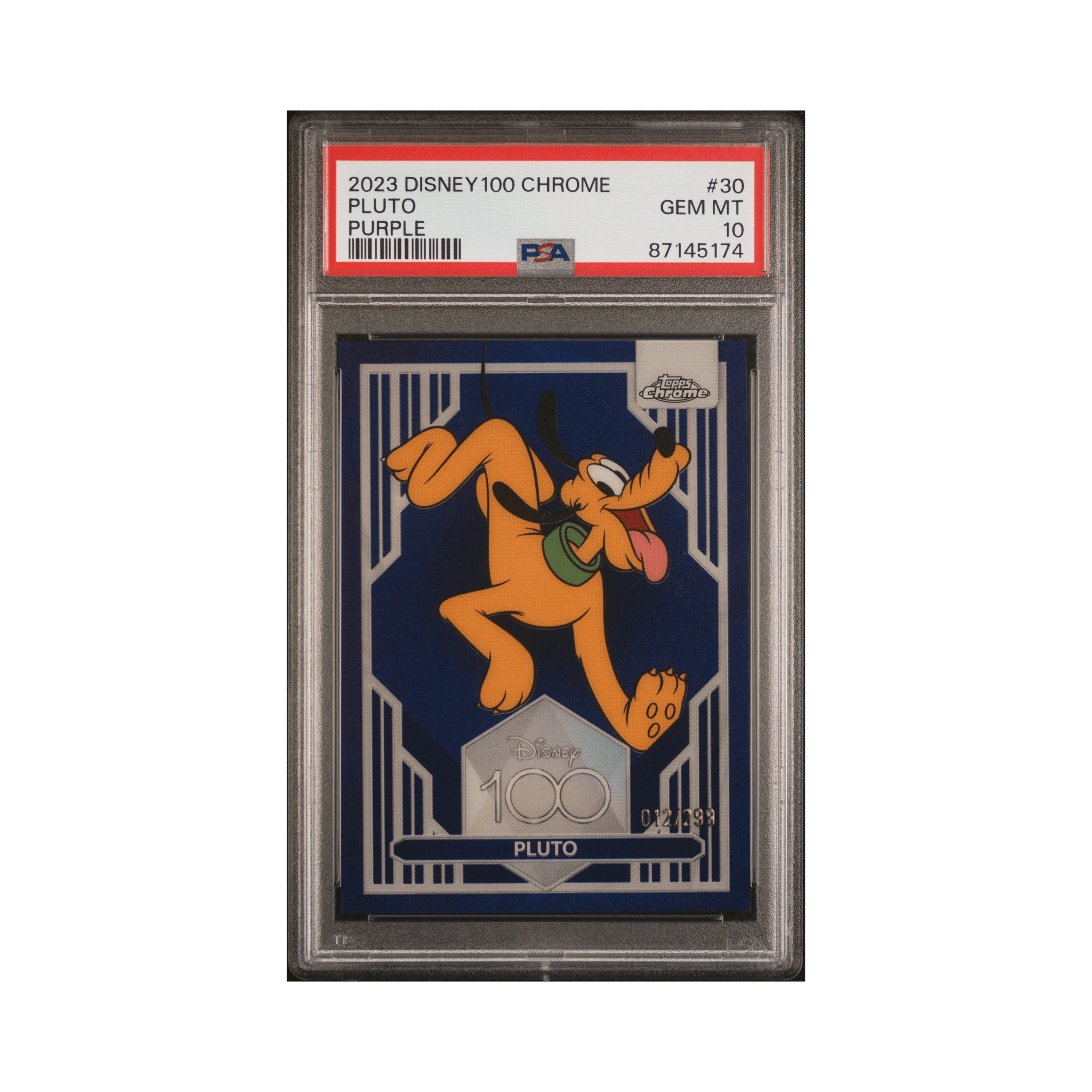 2023 TOPPS CHROME DISNEY100 #30 PLUTO PURPLE REFRACTOR