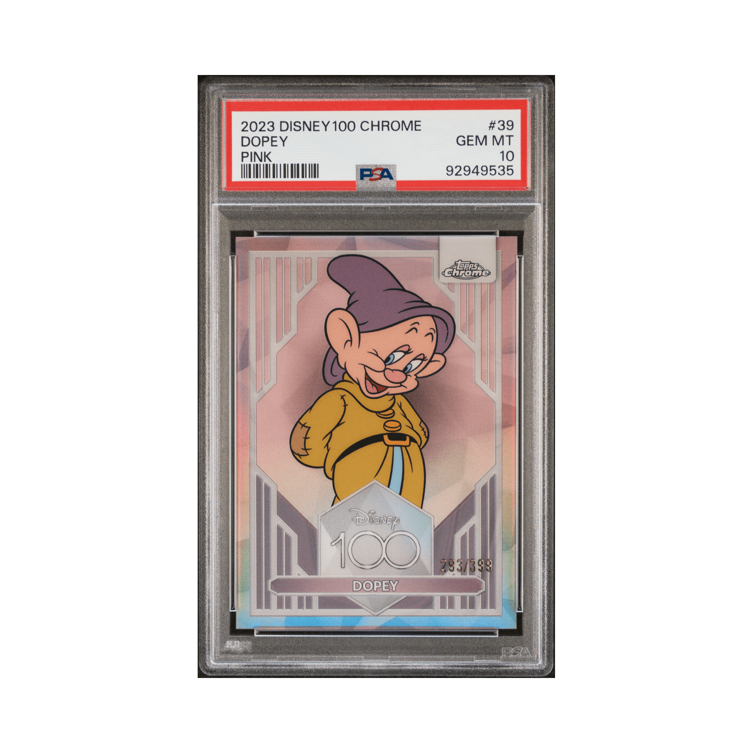 2023 TOPPS CHROME DISNEY100 #39 DOPEY PINK REFRACTOR