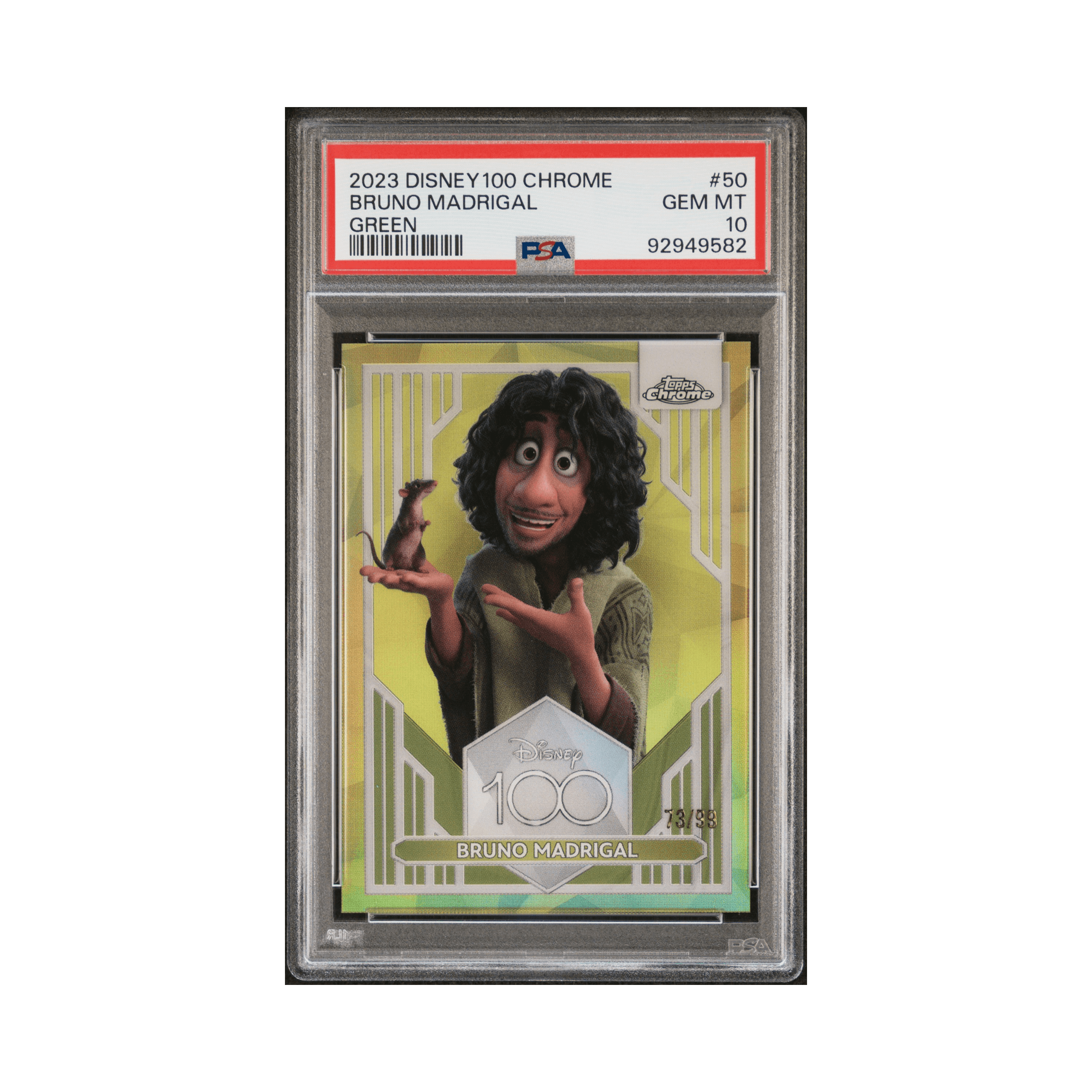 2023 TOPPS CHROME DISNEY100 #50 BRUNO MADRIGAL GREEN REFRACTOR