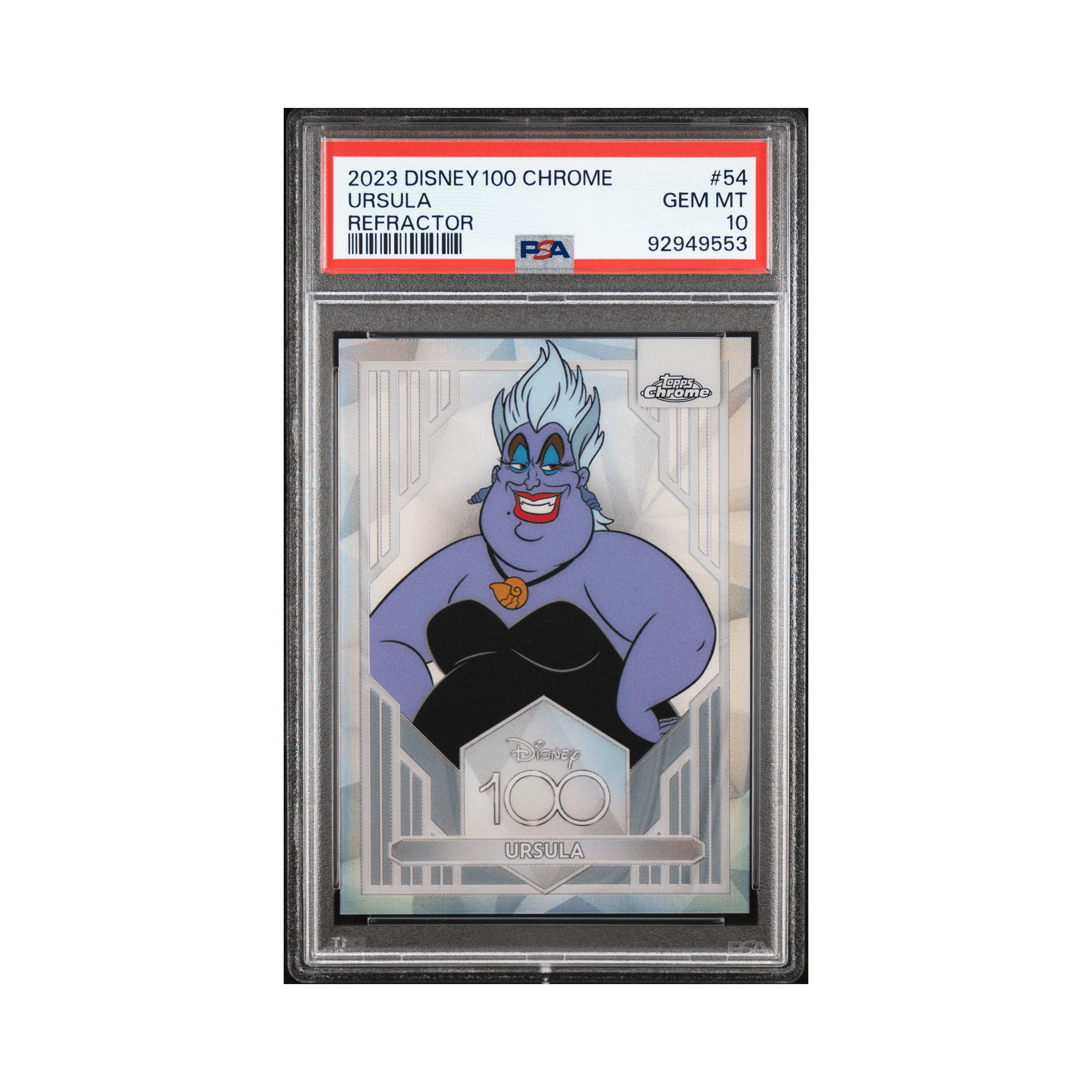 2023 TOPPS CHROME DISNEY100 #54 URSULA REFRACTOR