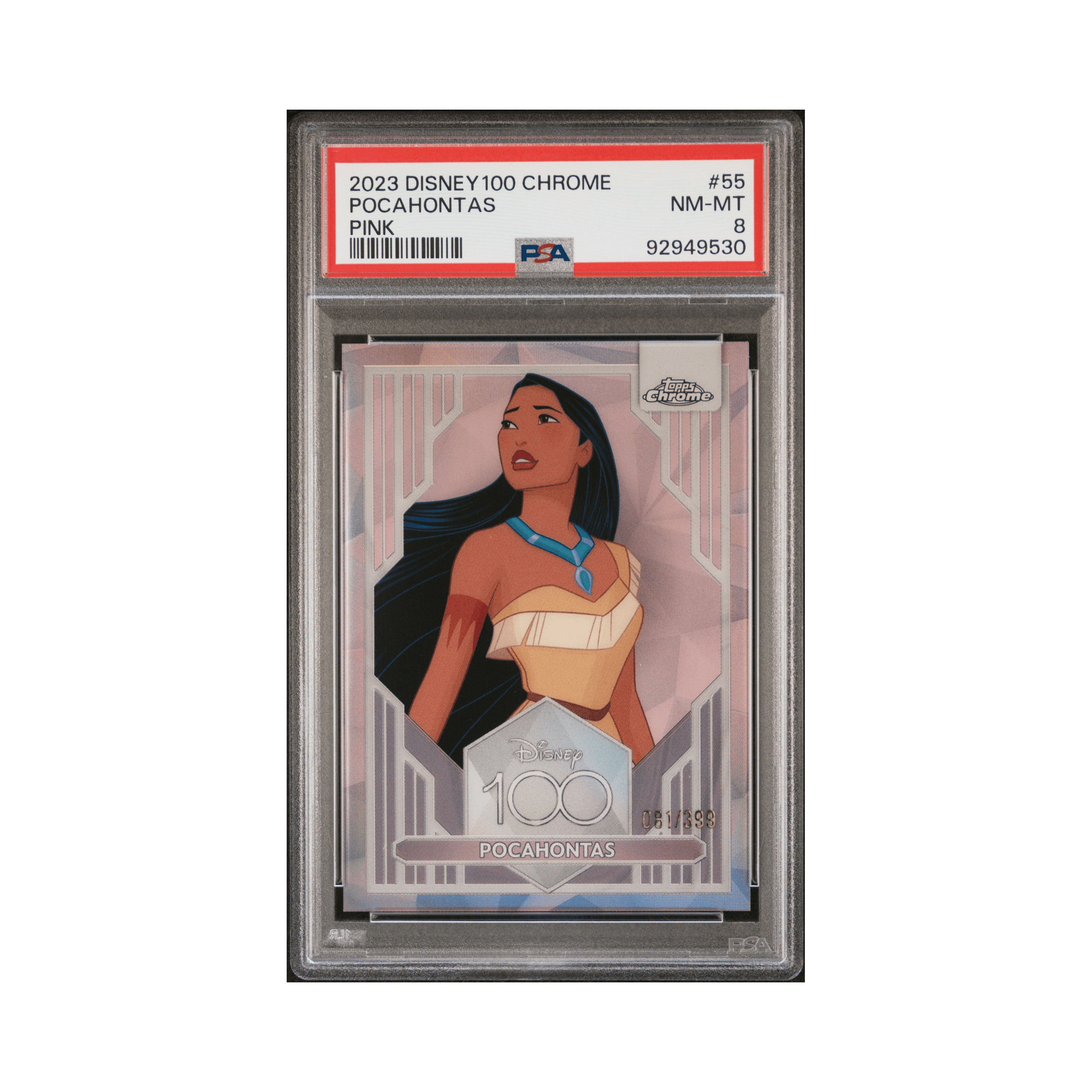 2023 TOPPS CHROME DISNEY100 #55 POCAHONTAS PINK REFRACTOR