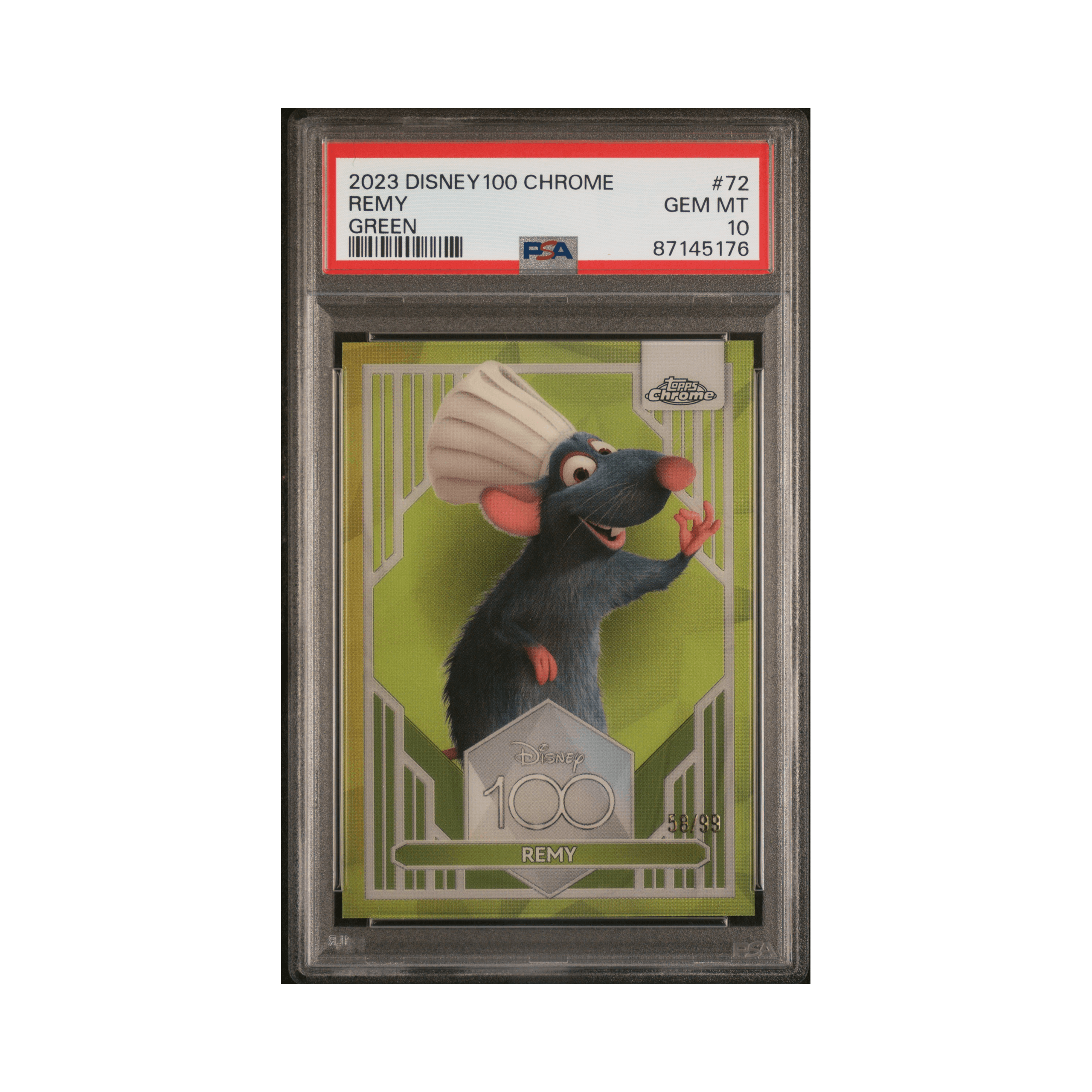 2023 TOPPS CHROME DISNEY100 #72 REMY GREEN REFRACTOR