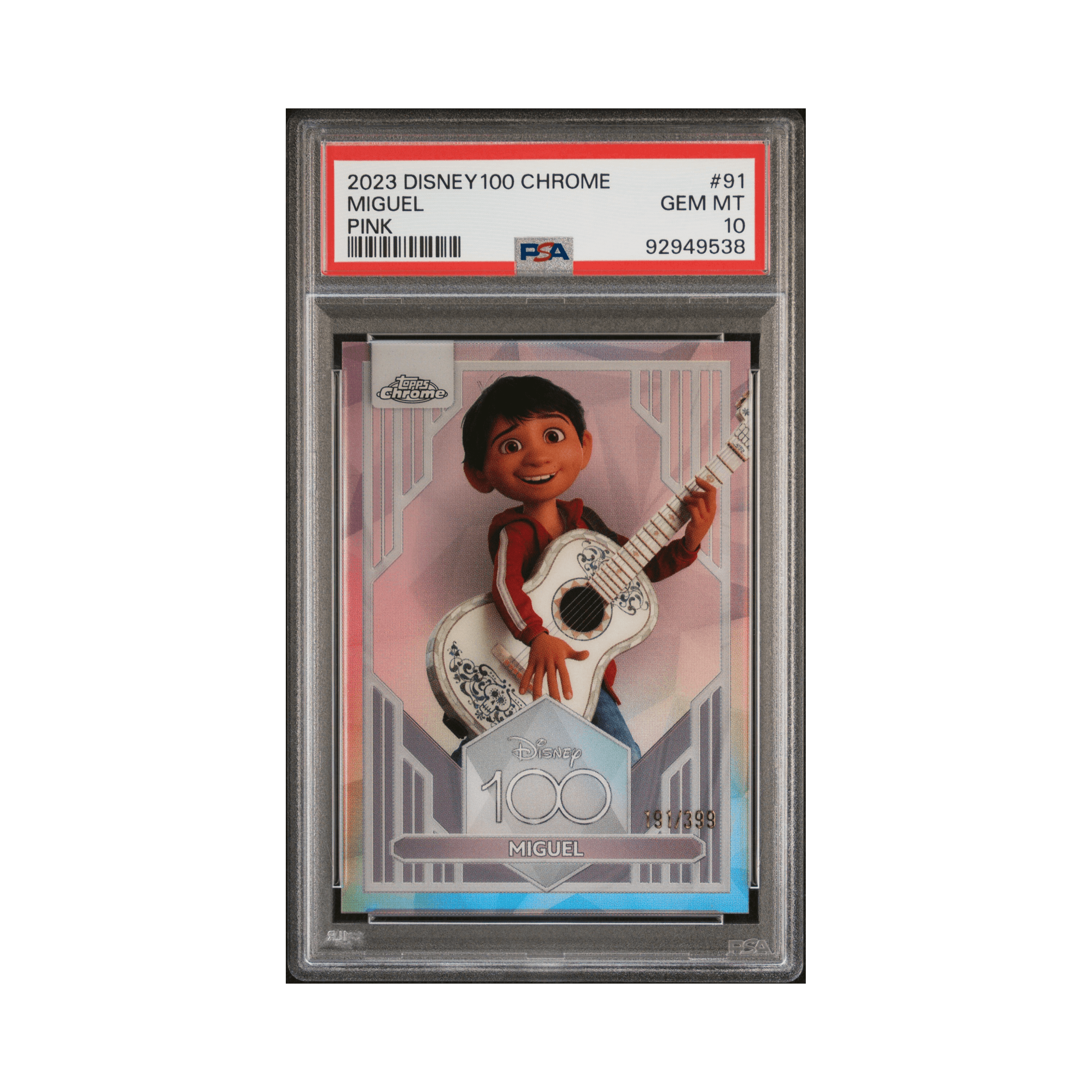 2023 TOPPS CHROME DISNEY100 #91 MIGUEL PINK REFRACTOR