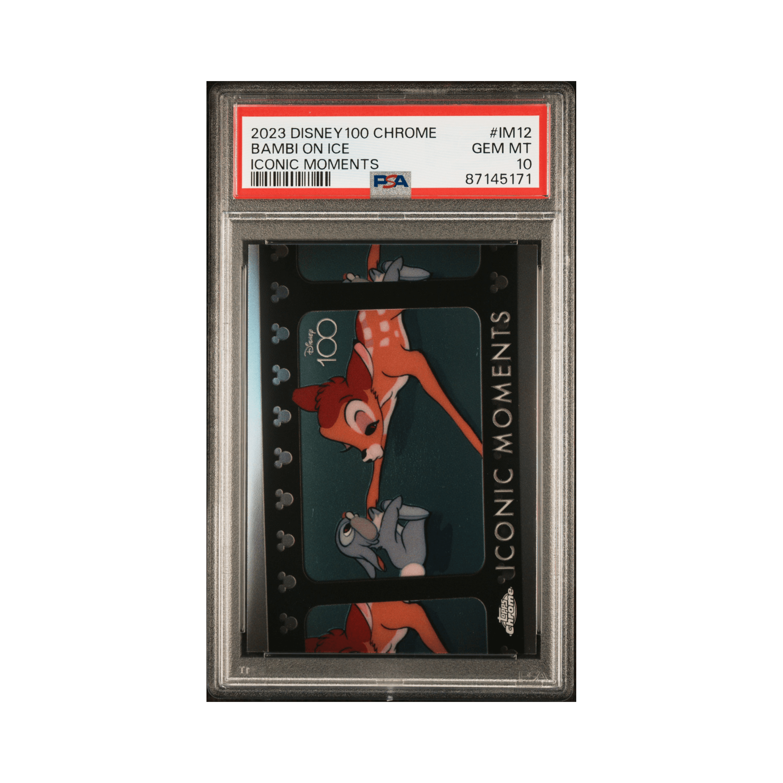 2023 TOPPS CHROME DISNEY100 ICONIC MOMENTS #IM12 BAMBI ON ICE