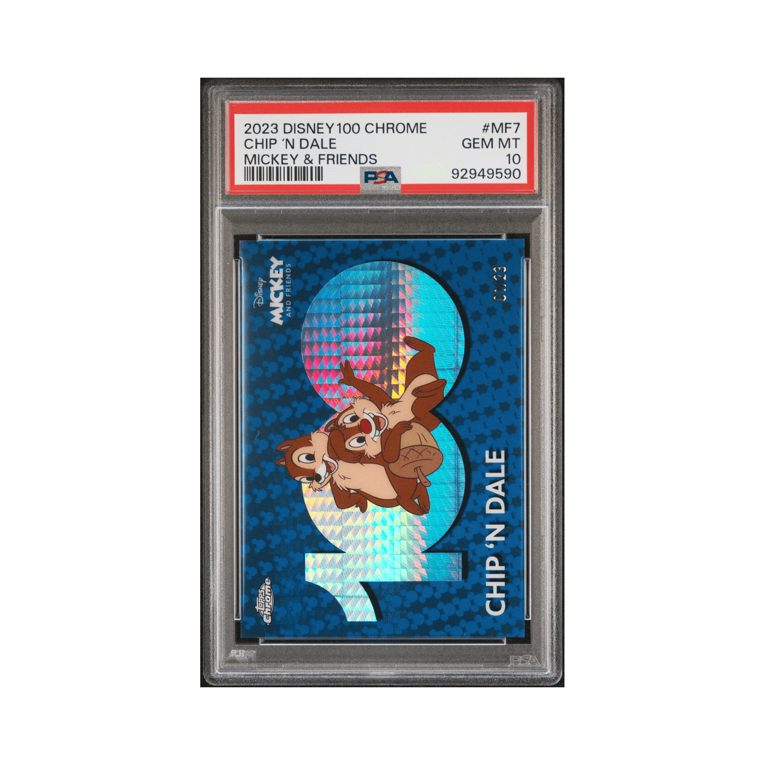 2023 TOPPS CHROME DISNEY100 MICKEY & FRIENDS #MF7 CHIP ‘N DALE